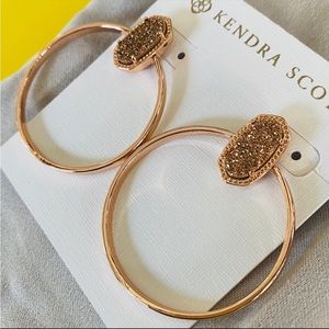 Kendra Scott ✨🆕✨ 14K✨ Rose Gold ✨Druzy Hoops✨ Earrings✨